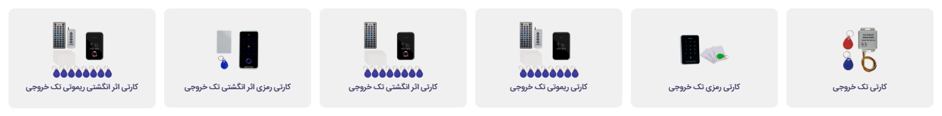 دسته بندی اکسس کنترل های تک خروجی آسانسور - شرکت نوین کیا تک