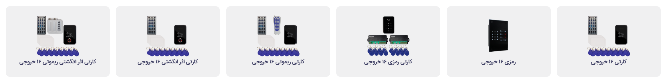 دسته بندی اکسس کنترل های شانزده خروجی آسانسور - شرکت نوین کیا تک