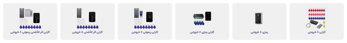 دسته بندی اکسس کنترل های هشت خروجی آسانسور - شرکت نوین کیا تک