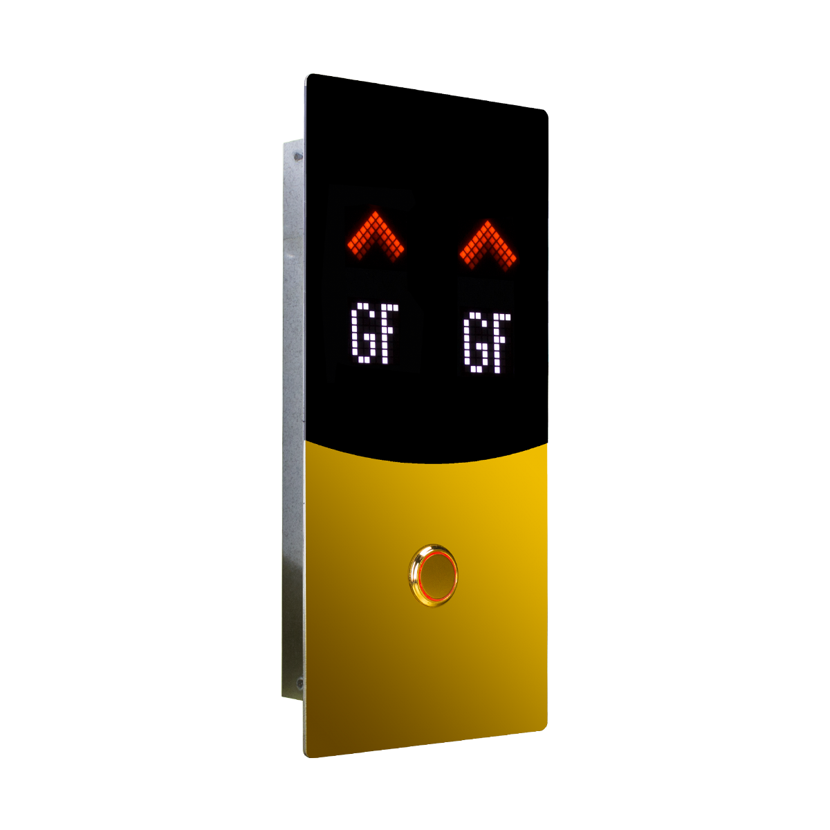 نل شستی دو متری روکار داخل کابین آسانسور با محدود کننده اثر انگشتی و نمایشگر تاچ 7 اینچی رنگی و نشانگر 9 اینچ رنگی - سری CATRINA TFT TOUCH - شرکت نوین کیا تک
